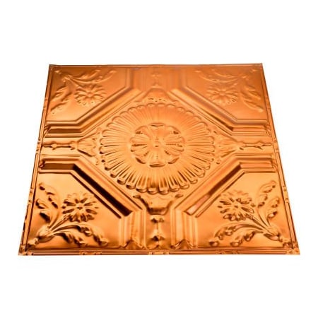 Acoustic Ceiling Products Great Lakes Tin Rochester 2' X 2' Nail-up Tin Ceiling Tile in Copper - T58-08 T58-08